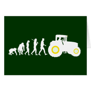 Cartão Evolução dos fazendeiros de cultivar motoristas