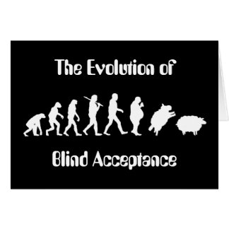 Cartão Evolução engraçada da paródia do homem