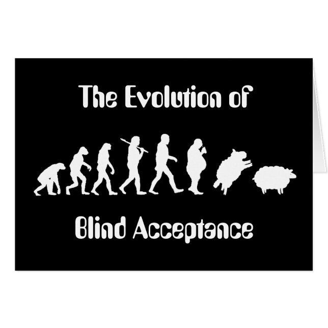 Cartão Evolução engraçada da paródia do homem (Frente Horizontal)