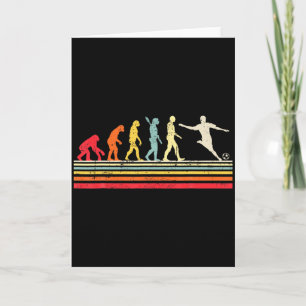 Cartão Evolução Engraçada do Futebol do Homem Vintage Ret