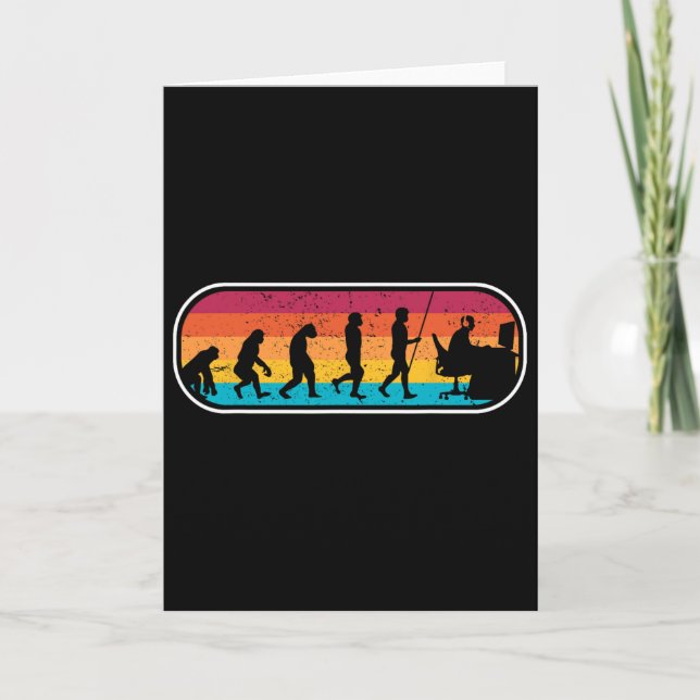 Cartão Evolution Gamer Computer Freak Geek Nerd Pc Game  (Frente)