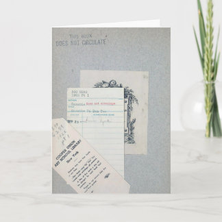 Cartão Ex-Cartão de Biblioteca para Amantes de Livros
