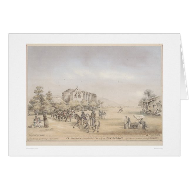 Cartão Ex-Missão… de San Gabriel (1318) (Frente Horizontal)