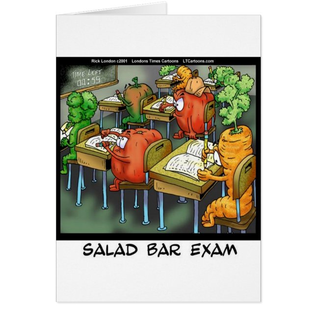 Cartão Exame da Barra de Salada Engraçado (Frente)