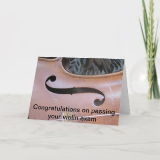 Cartão exame do violino