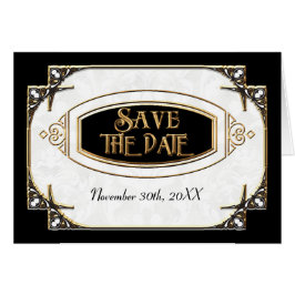 Cartão Excelente Art Deco Gatsby Style Typografia n Lace