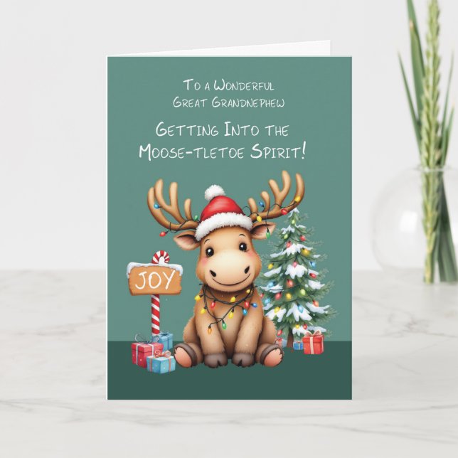 Cartão Excelente Avô Adorável, Feliz Natal (Frente)