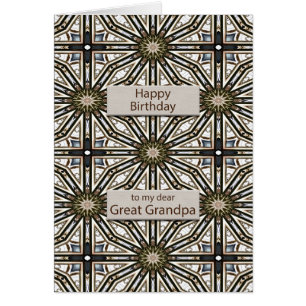Cartão Excelente avô Aniversário Abstrato Mandala Design