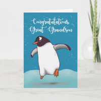 Excelente Avô Parabéns Pinguim Jumping Joy