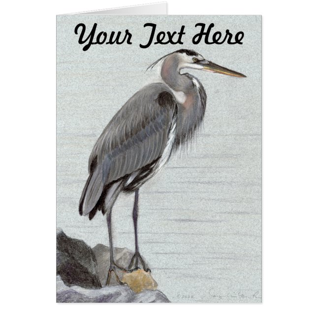 Cartão Excelente Blue Heron (Frente)