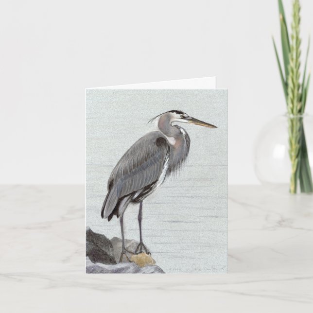 Cartão Excelente Blue Heron (Frente)