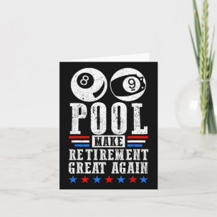 Cartão Excelente de aposentadoria Jogadores de Piscina ap