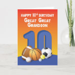 Cartão Excelente Grandson 10º Aniversário de Esportes<br><div class="desc">Se você conheceu seu neto excelente excelente de ser um ávido fã de esportes então você não deveria procurar mais pela única carta que é perfeita para dar a ele pelo seu décimo aniversário. Este é o cartão que você está procurando. Pegue isso agora!</div>