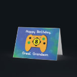 Cartão Excelente Grandson, 8 anos, Aniversário, Controle<br><div class="desc">Junte-se e comemore com um querido neto excelente na celebração do seu 8º aniversário. Dê a ele este cartão de saudação de jogador que mostra um controlador de vídeo game no cobrir. Ele vai rir quando receber isso.</div>