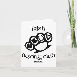 Cartão Excelente Irish Boxing Men Club Boston Fighting Pu