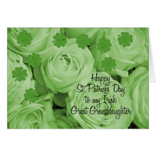 Cartão Excelente - os rosas irlandeses de St Patrick da