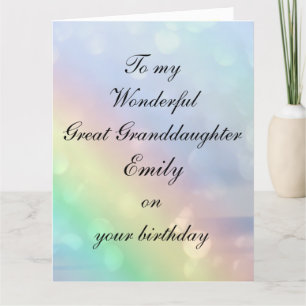 Cartão Excelente personalizado - aniversário da neta