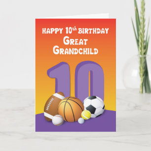 Cartão Excelente Vovô, Garota 10º Aniversário de Espor