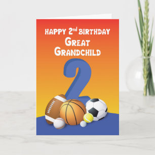 Cartão Excelente Vovô, Garoto segundo aniversário Espor