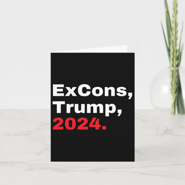 Cartão Excons Trump 2024 Trump Vance  (Frente)