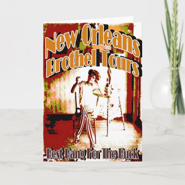 Cartão Excursões do bordel de Nova Orleães (Frente)