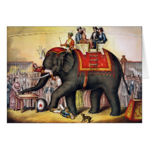 Cartão Executando elefante
