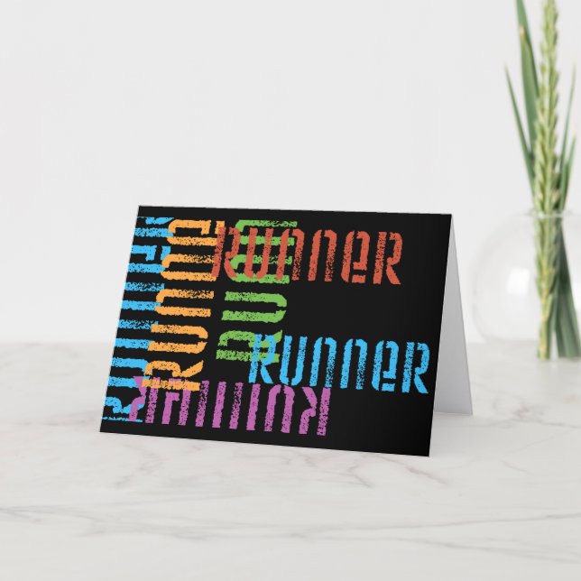 Cartão Executar a placa Themed do executor de variedades (Frente)