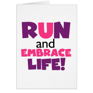 Cartão Executar Embrace Life Pink