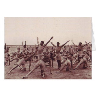 Cartão Exercício dos soldados do vintage