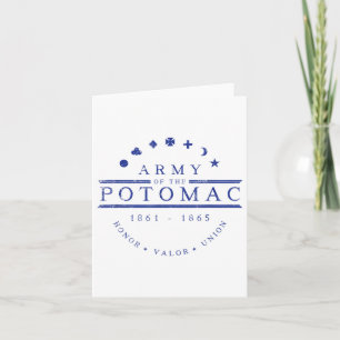 Cartão Exército Da União Da Guerra Civil De Potomac