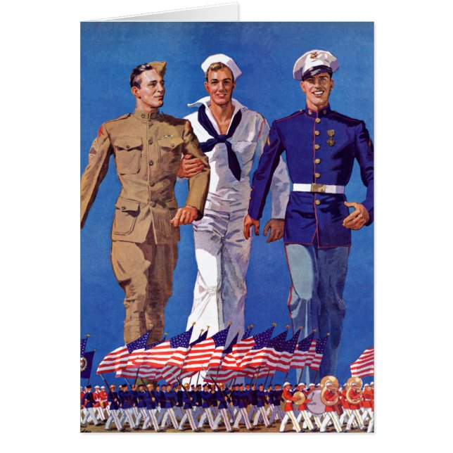 Cartão Exército, Marinho e Fuzileiros (Frente)