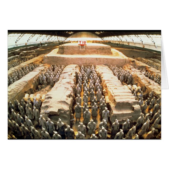 Cartão Exército Terracotta, Dinastia Qin, 210 a.C. (Frente Horizontal)