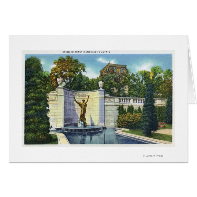 Cartão Exibição da Fonte do Memorial do Spencer Trask (Frente Horizontal)