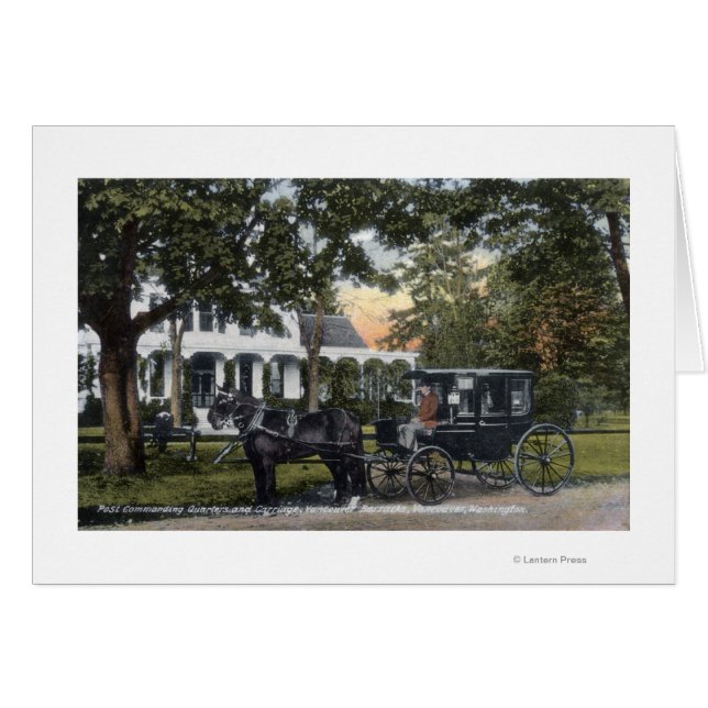 Cartão Exibição Exterior dos Trimestres do Posto (Frente Horizontal)