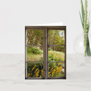 Cartão Exibir através da janela antiga