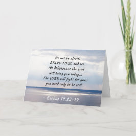 Cartão Êxodo 14:13-14 Não tenha medo de firmeza STAND
