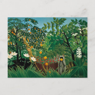 Cartão exótico da paisagem de Henri Rousseau