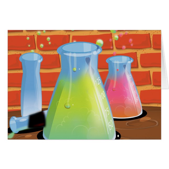 Cartão Experiências de Cartoon Science (Frente Horizontal)