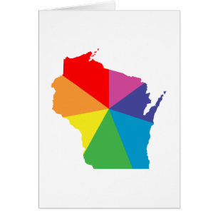 Cartão explosão de cores do Wisconsin