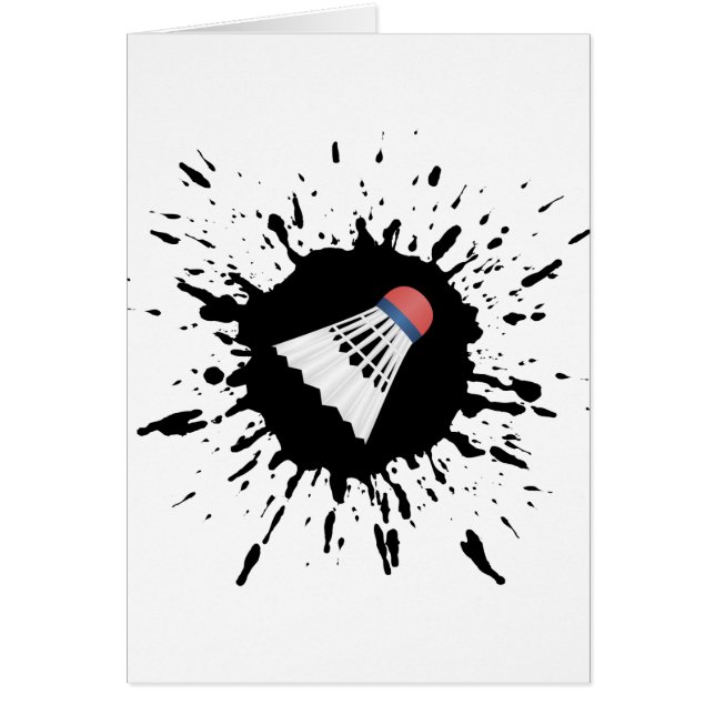 Cartão Explosão do Badminton (Frente)