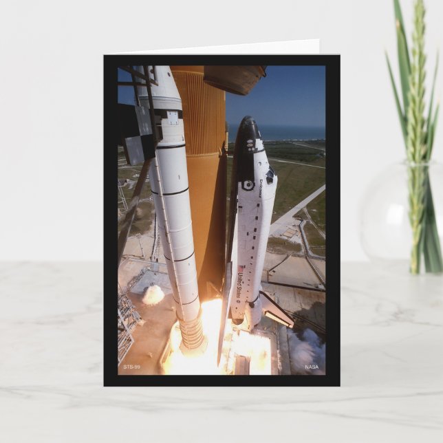 Cartão Explosão do Shuttle Espacial "Endeavor" (Frente)