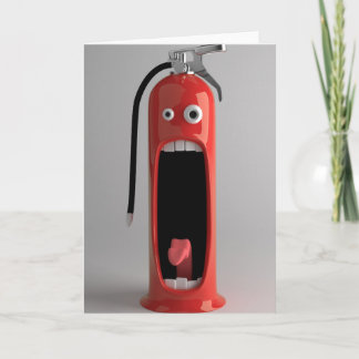 Cartão Extinguista de Fogo Gritante
