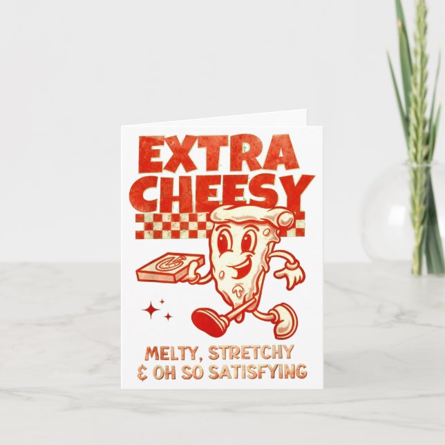 Cartão Extra Cheesy Unhinged Funny Retro Funny Adult Pran (Frente)