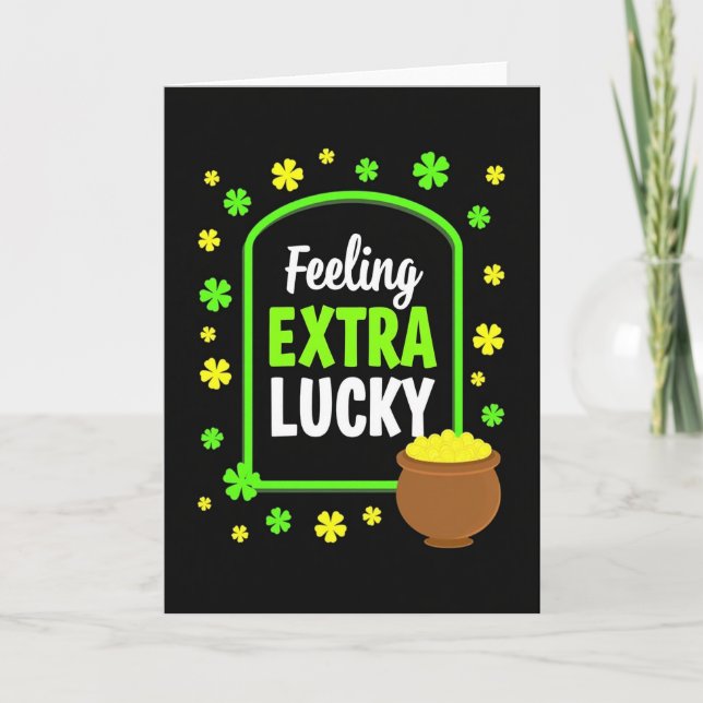 Cartão Extra Lucky Greeting Card (Frente)