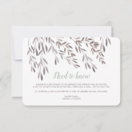 Cartão Extra para Casamento de Flores Silvestres