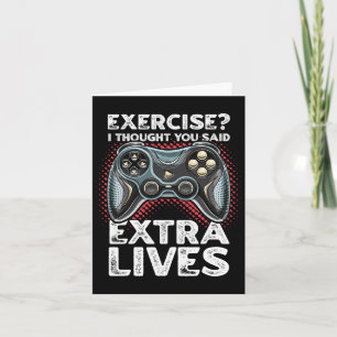 Cartão Extra Vive Engraçado Jogo de Controlador de Vídeo
