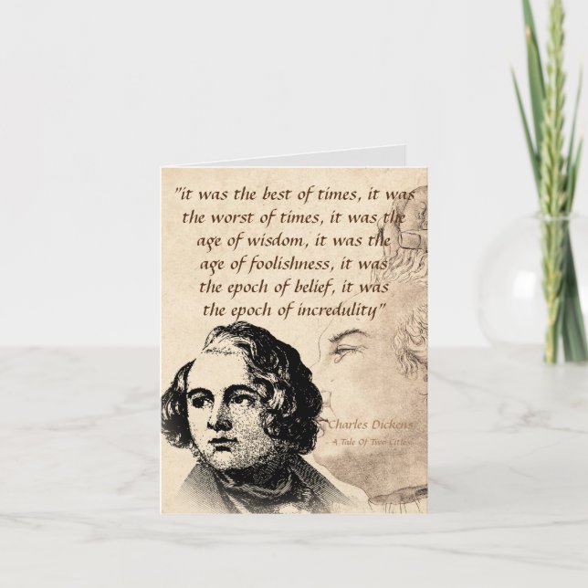 Cartão Extrato De Uma Tale De Duas Cidades (Frente)