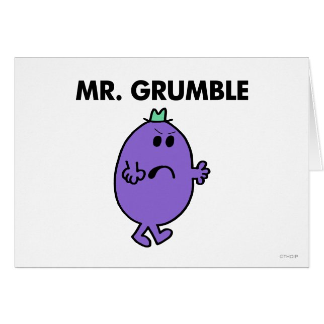 Cartão Extremamente Infeliz Sr. Grumble (Frente Horizontal)