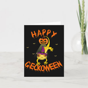 Cartão Eyelash Gecko Pumpkin, Deitada Deitada em Cuta do 