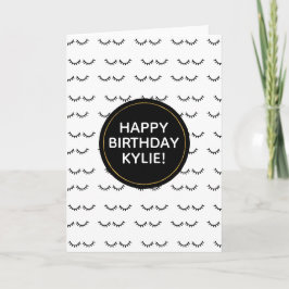 Cartão Eyelashes Pretos Personalizados